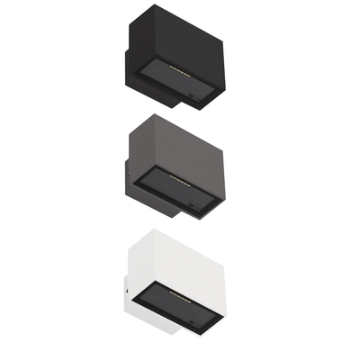 Domus BLOCK-6 - 6W LED Modern Exterior Up/Down Wall Light IP65