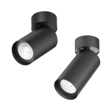 Domus PISTOL-15/25 - 15W/25W LED Single Colour Dimmable Adjustable Surface Mount Downlight Black 5000K
