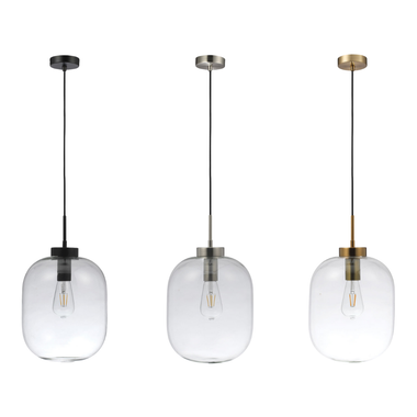 Domus FLAUNT-CLEAR - Clear Oval Glass Pendant