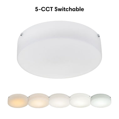 Lummax LM-108-40 - 24W LED 5-CCT Dimmable Round 37cm Satin Opal Glass Ceiling Light IP20