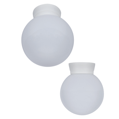 Domus POLYCTC - 200mm Polycarbonate Close-To-Ceiling (CTC) Mount Light White