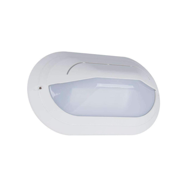 Domus POLYRING-LGE-EYE - Oval Large Eyelid Fascia Polycarbonate Wall Light IP65 White