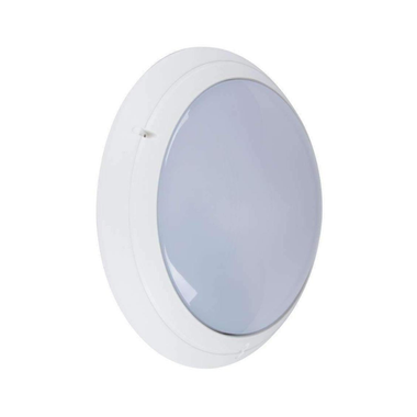 Domus POLYRING-RND-PLN - Round Plain Fascia Polycarbonate Wall Light - White
