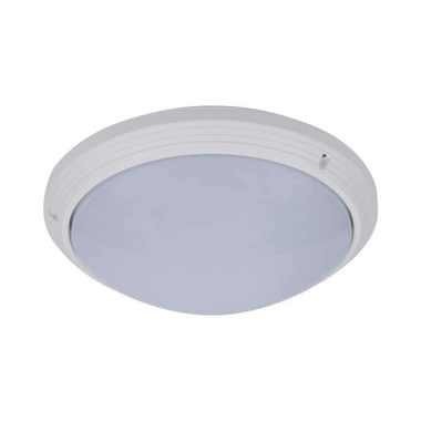 Domus POLYSLIM - Round Polycarbonate Exterior Ceiling Light - White