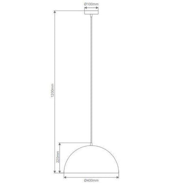 Domus LUNA-400 - 1 Light Pendant-Domus Lighting-Ozlighting.com.au