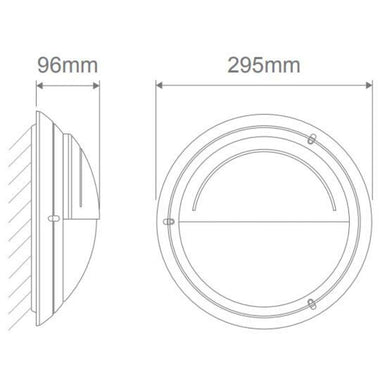 Domus POLYRING-RND-EYE - Round Eyelid Fascia Polycarbonate Wall Light-Domus Lighting-Ozlighting.com.au