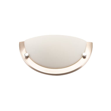 Lummax AC-025-WB - 1 Light Half Interior Satin Chrome & Frosted Glass Wall Light