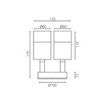 SCI SALT WATER - 6W Twin Adjustable Exterior Wall Light IP65-SCI-Ozlighting.com.au