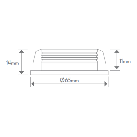 Domus ASTRA-4 - 4W 12V Recessed/Surface Mounted LED Cabinet Light - 5000K - DRIVER REQUIRED