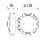 Boluce BL-1003 LEM MINI - Exterior Small Round Bunker Light with Plain Fascia IP55