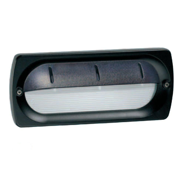 Boluce BL-1035 FLASH MINI - Exterior Recessed Brick light with Eyelid Fascia IP54 Black