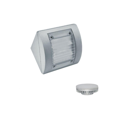 Boluce BL-7041 INTRO - Exterior Angled 6W LED Wall Light IP65 Silver 3000K