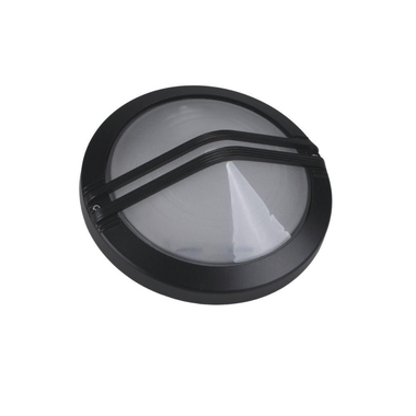 Boluce BL-9321 ASTRA - Exterior Large Round Bunker Light with Middle Grille Fascia IP55 Black