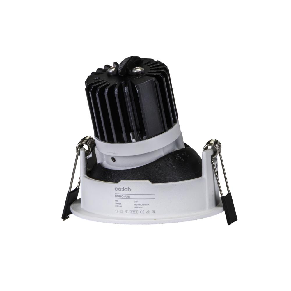 CoLab BONO-A75 - 6W LED Single Colour Dimmable Mini Adjustable Deepset Downlight IP44 3000K