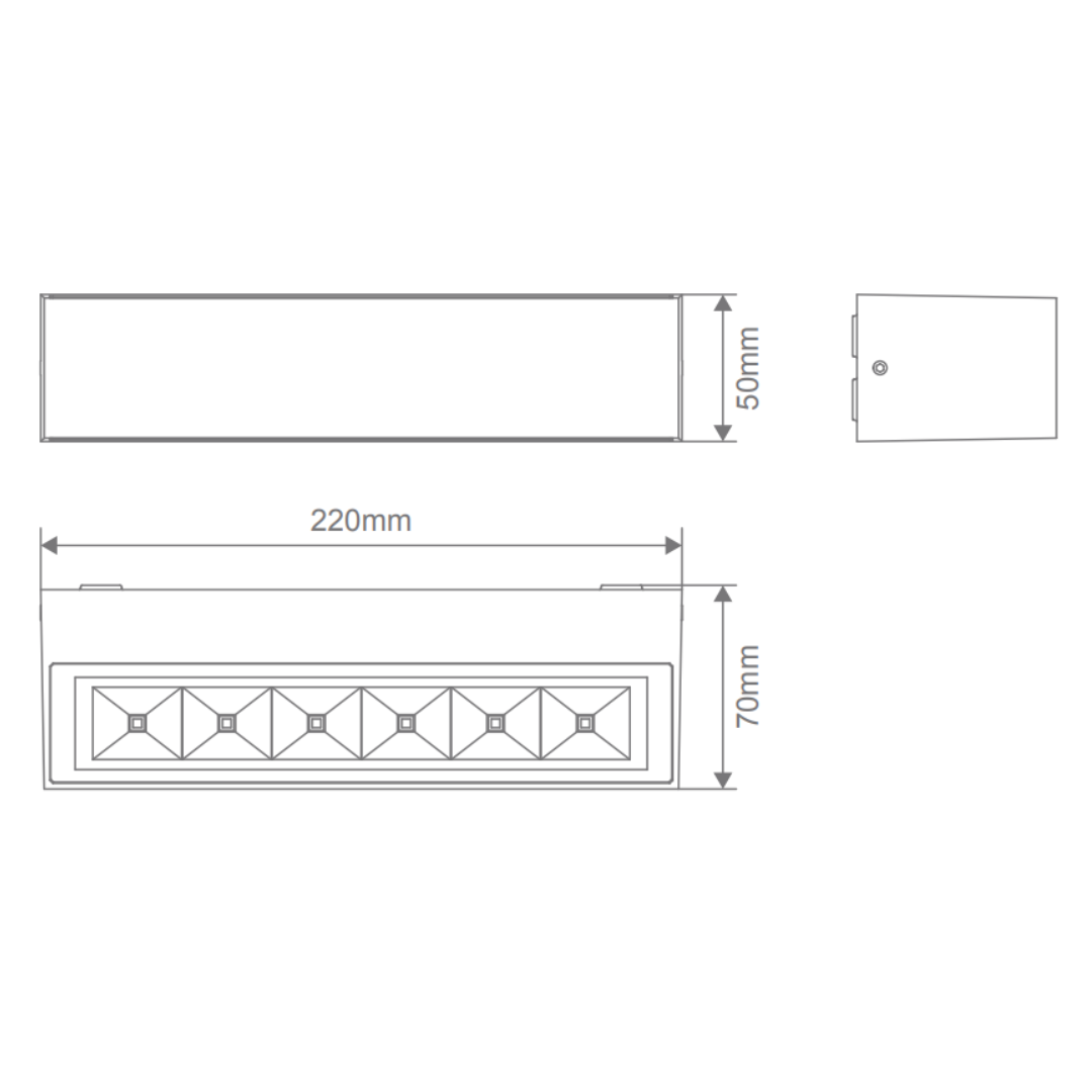 Domus DASH-13 - 13W LED Modern Exterior Up/Down Wall Light IP65 - 5000K