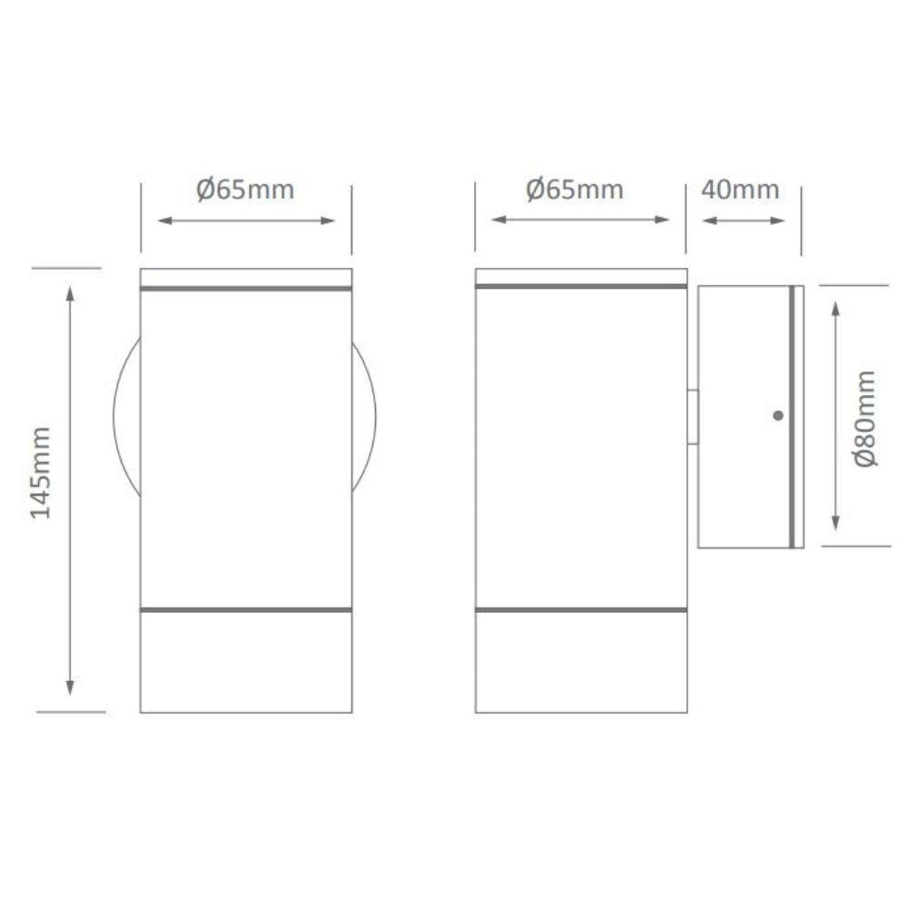 Domus ELITE - 1/2xGU10 LED Exterior Down Only / Up/Down Wall Light IP65-Domus Lighting-Ozlighting.com.au