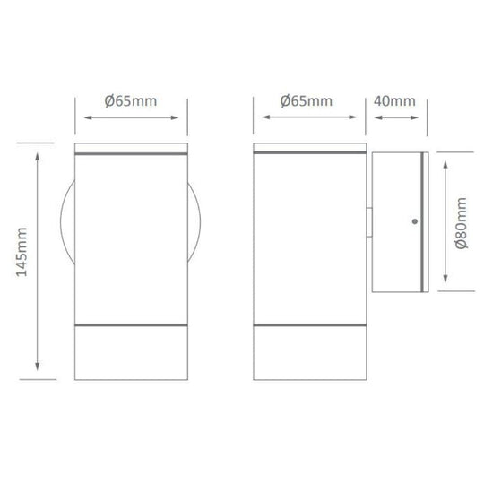 Domus ELITE - 1/2xGU10 LED Exterior Down Only / Up/Down Wall Light IP65-Domus Lighting-Ozlighting.com.au