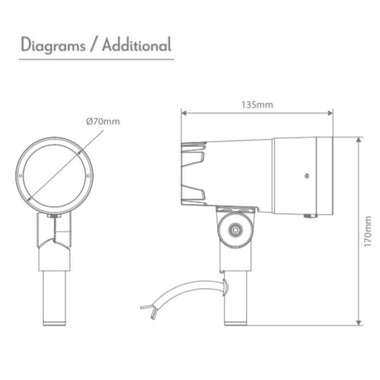 Domus KIRA - 6W Exterior LED Adjustable Spike Light Lens Zoomable 12V - DRIVER REQUIRED-Domus Lighting-Ozlighting.com.au