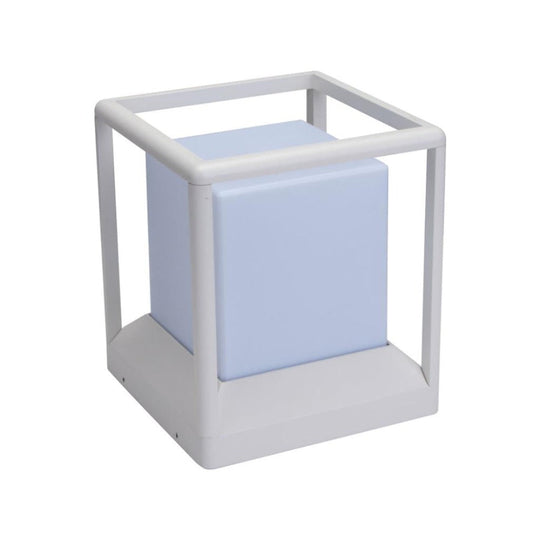 Domus PILLA-CUBE - Modern Cube Exterior Pillar Mount Light IP65