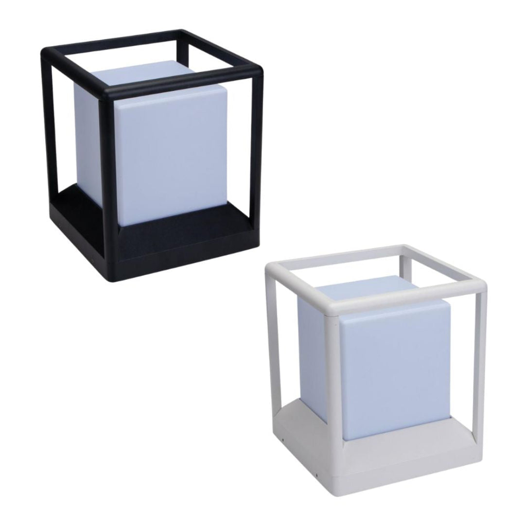 Domus PILLA-CUBE - Modern Cube Exterior Pillar Mount Light IP65
