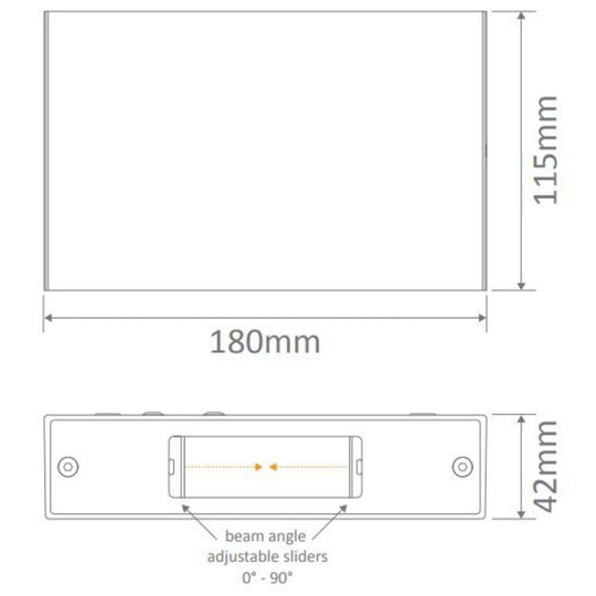 Domus SIERRA-12-RND - 12W LED Modern Exterior Adjustable Lens Cover Up/Down Wall Light IP65-Domus Lighting-Ozlighting.com.au
