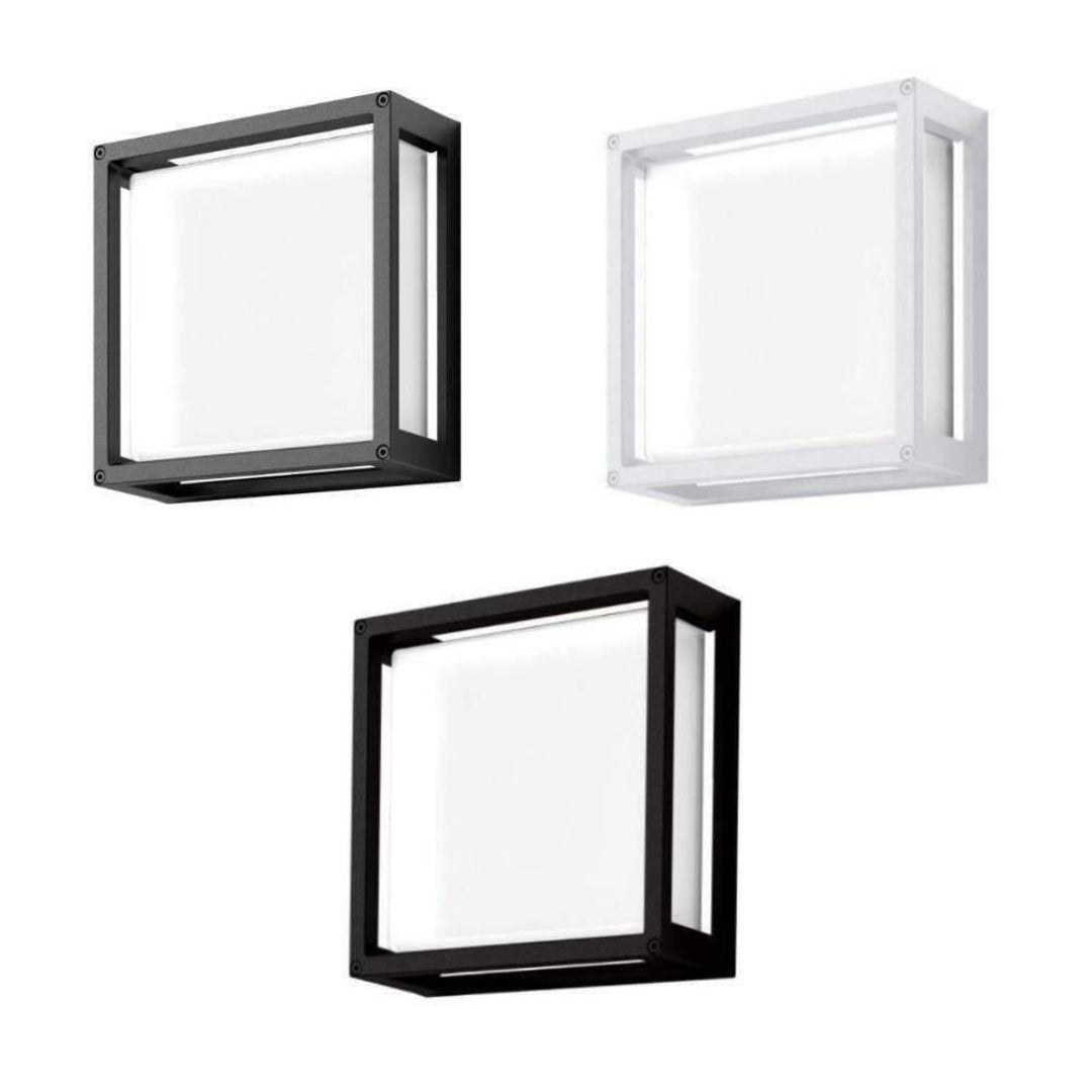 Domus YORK-12 - 12W LED Modern Exterior Flush Wall Light IP65 - 3000K/5000K-Domus Lighting