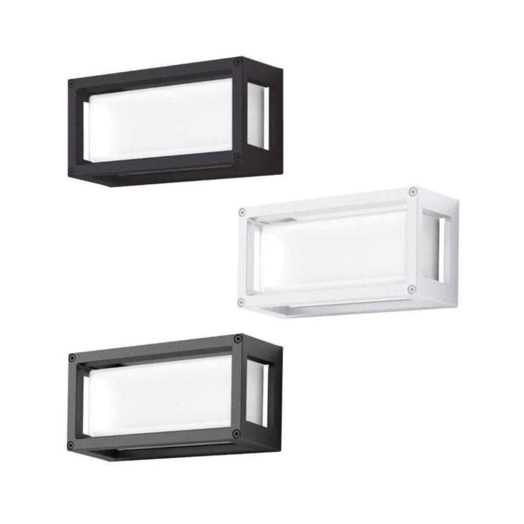 Domus YORK-7 - 7W LED Modern Exterior Flush Wall Light IP65 - 3000K/5000K-Domus Lighting