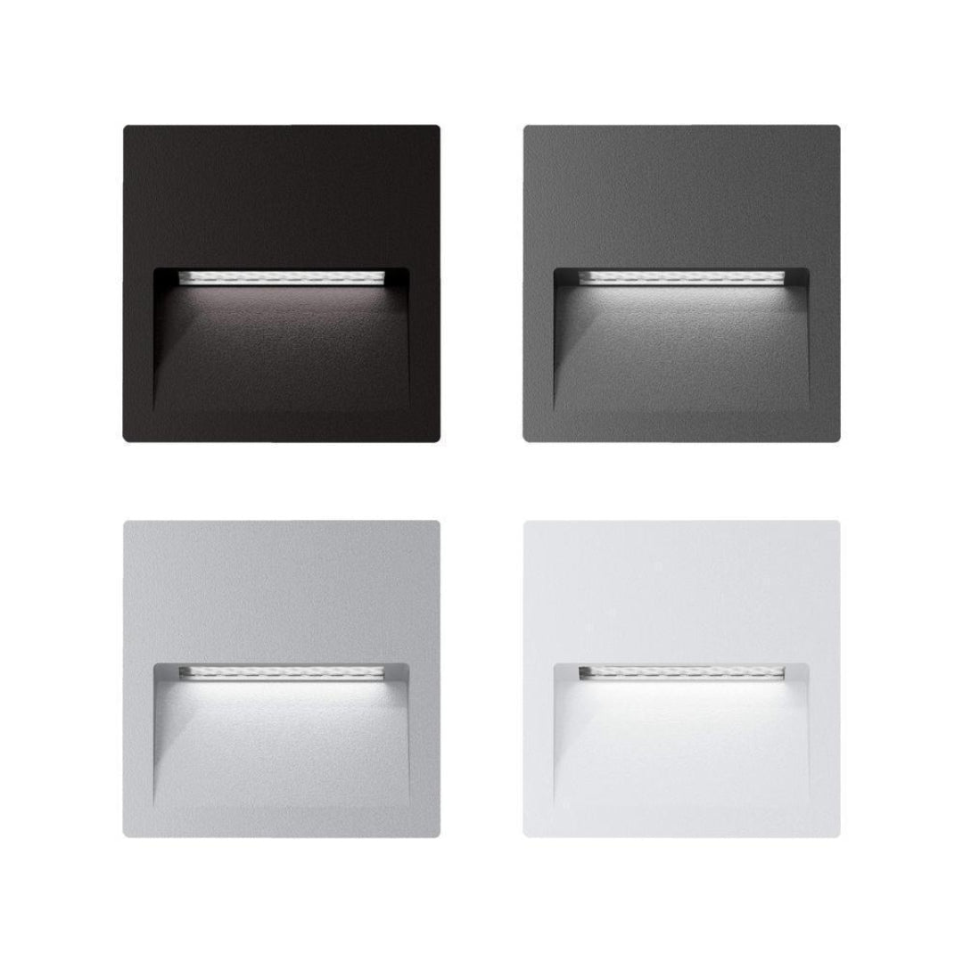 Domus ZAC-4-SQR - 4W LED Exterior Square Recessed Step Light IP65-Domus Lighting
