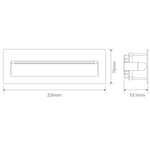 Domus ZAC-8 - 8W 12V DC LED Exterior Rectangle Recessed Step Light IP65 - DRIVER REQUIRED-Domus Lighting-Ozlighting.com.au
