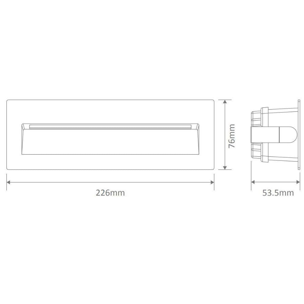 Domus ZAC-8 - 8W LED Exterior Rectangle Recessed Step Light IP65-Domus Lighting-Ozlighting.com.au