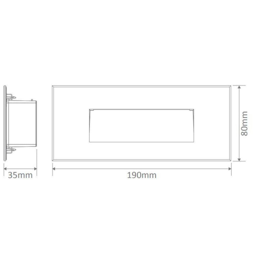 Domus ZONE-5 - 5W Recessed LED Steplight IP65 Frosted Glass-Domus Lighting