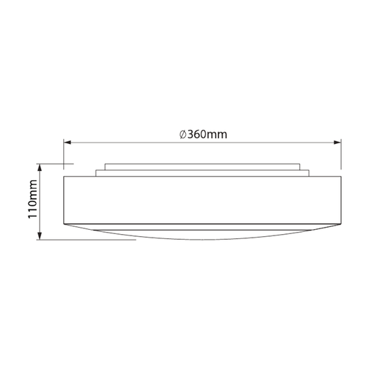 CoLab ENVIRO-LITE-360-SEN - 17W LED Round Exterior Plain Fascia Commercial Wall/Ceiling Light With Motion Sensor Silver IP65