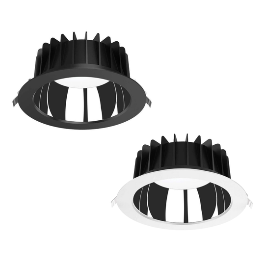 Domus EXPO-35 - 35W LED Tri-Colour Dimmable Low Glare Polished Reflector Deepset Downlight IP44