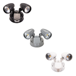 Lummax EXWB826S - 26W LED Single Colour Twin Head Exterior Spotlight With Sensor IP44