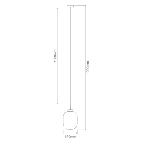 Domus FLAUNT-CLEAR - Clear Oval Glass Pendant