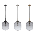 Domus FLAUNT-SMOKE - Smoke Oval Glass Pendant
