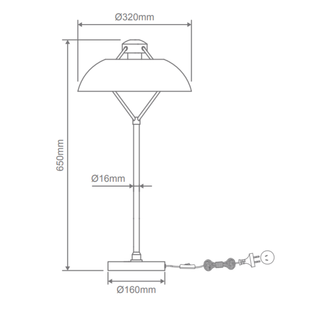 Domus FORGE-TL - Metal Table Lamp