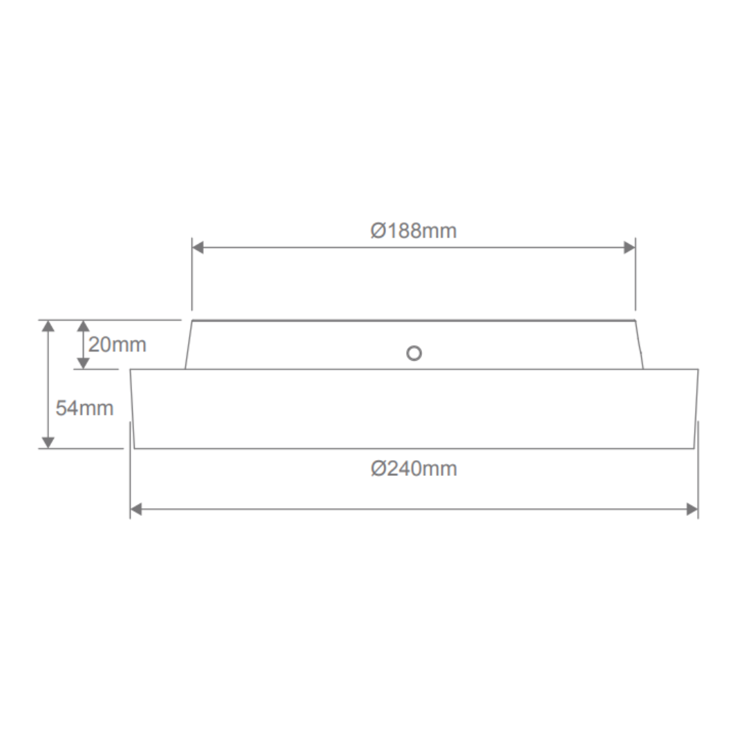 Domus HALO-12 - 12W LED Single Colour Modern Exterior Indirect Acrylic Wall Light IP65
