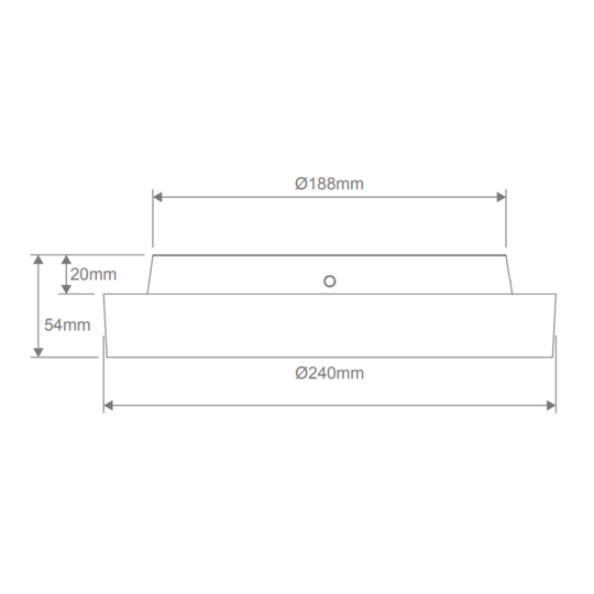 Domus HALO-12 - 12W LED Single Colour Modern Exterior Indirect Acrylic Wall Light IP65