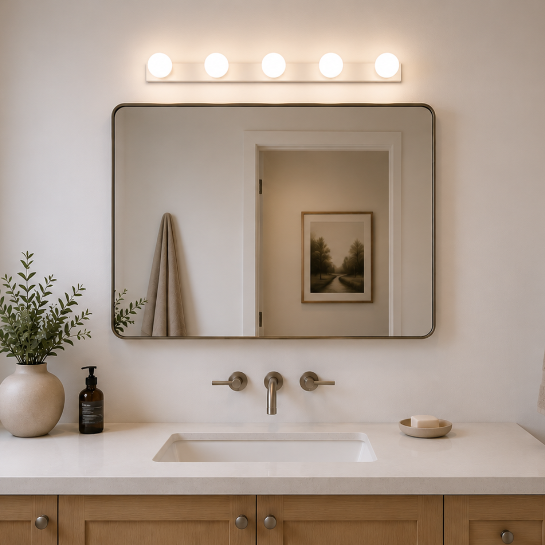 Domus HL-804-5 - 240V 5 Bulb Hollywood Vanity Light - 55cm