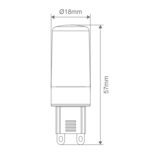 Domus KEY-G9 3.5W 240V AC 5000K LED Globe