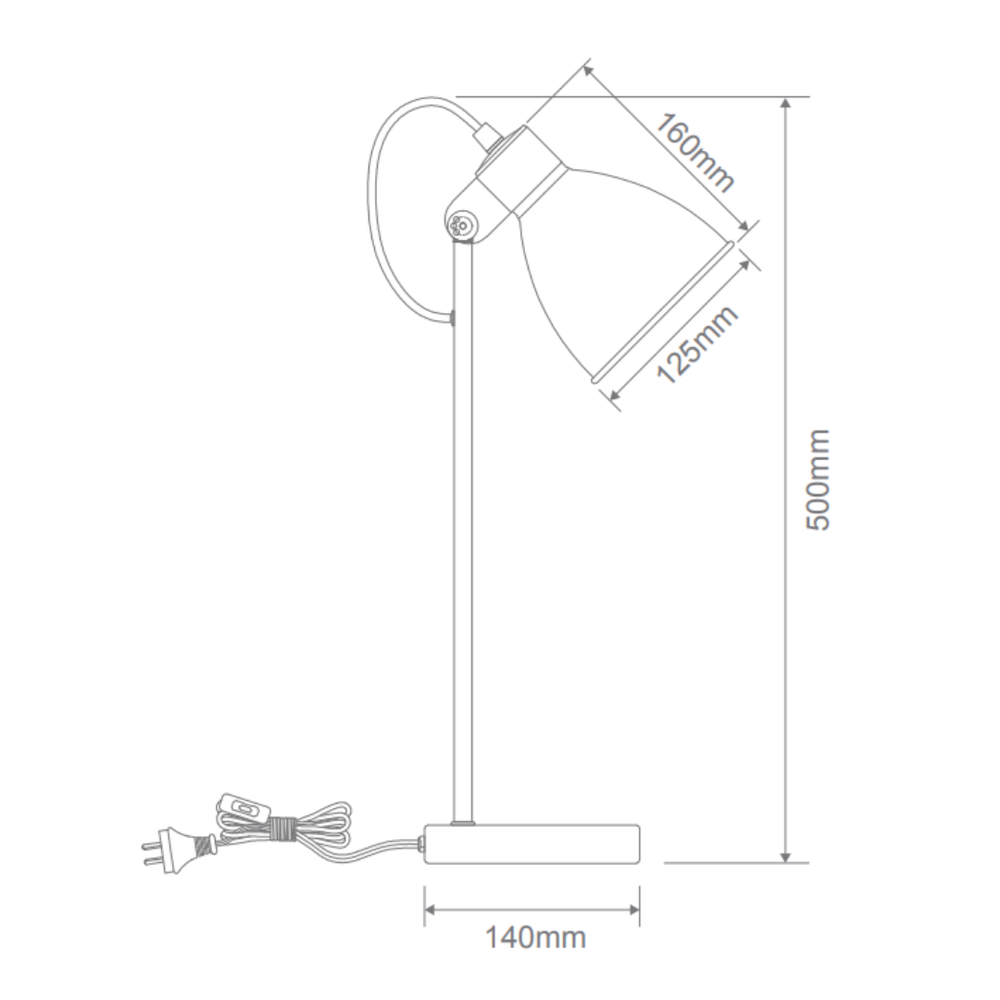 Domus LEAH-DL - Desk and Table Lamp White