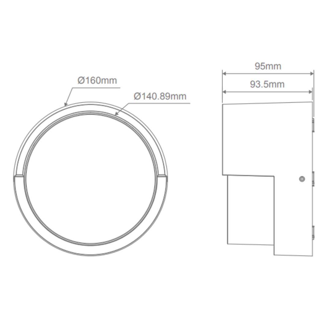 Domus LIVI-8 - Modern LED Tri-Colour Downward Coastal Exterior LED Wall Light IP65 - TRIO