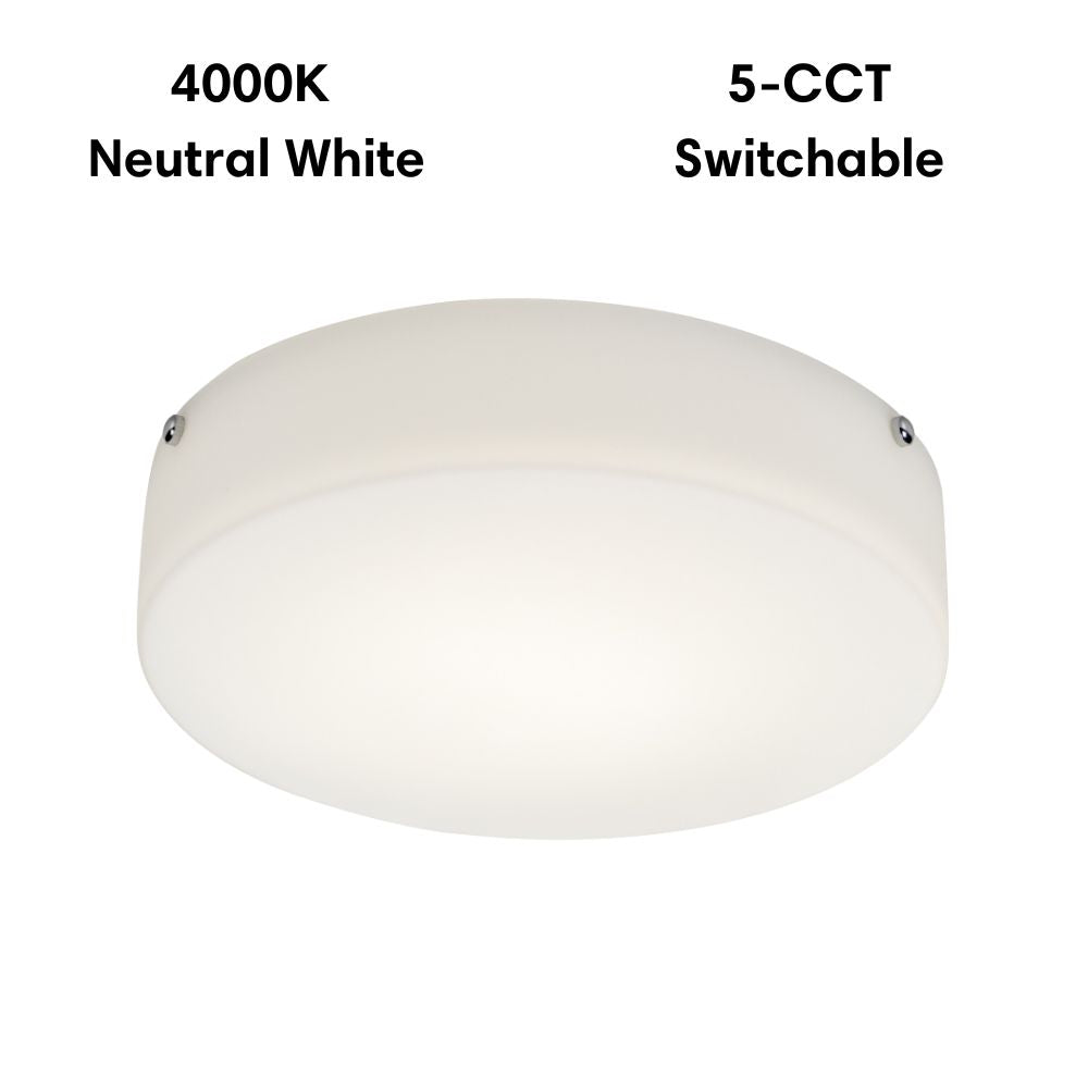 Lummax LM-108-40 - 24W LED 5-CCT Dimmable Round 37cm Satin Opal Glass Ceiling Light IP20