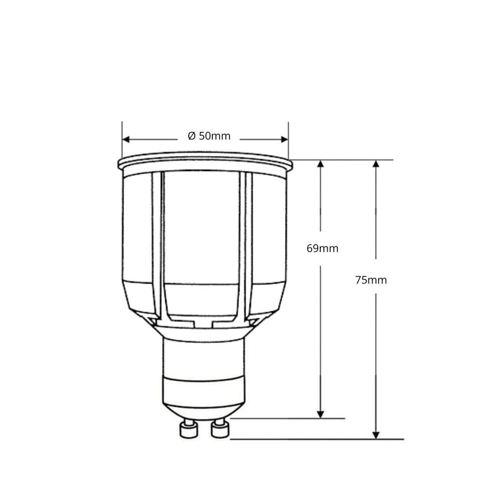 Lummax GU10-9W-NON-DIM - 9W LED GU10 60° High Output Non Dimmable Globe 240V 3000K