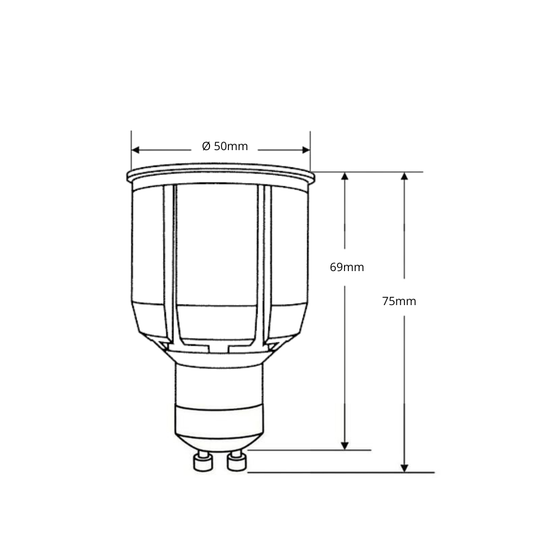 Lummax GU10-9W-NON-DIM - 9W LED GU10 60° High Output Non Dimmable Globe 240V 3000K