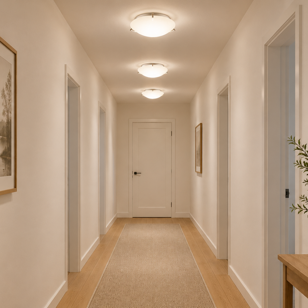 Lummax AC-035-30 - 1xE27 30cm Round Spike Clip Oyster Ceiling Light IP20