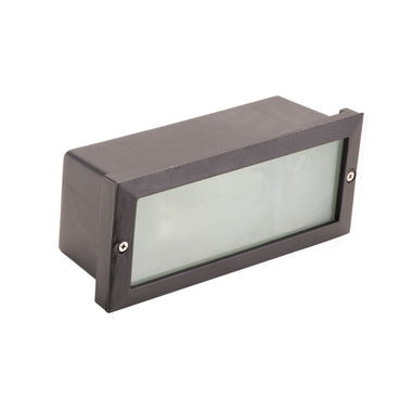 Lummax LM-1501 - Exterior Recessed Open Plain Fascia Brick Light IP54 Black