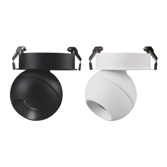 Domus MOON-REC-SPOT - 6/9W LED Power Tri-Colour Switchable Dimmable Semi-Recessed Downlight