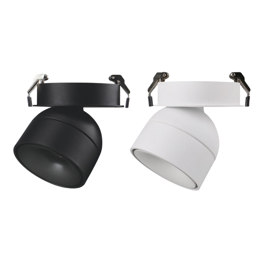 Domus MOON-REC-TUBE - 6/9W LED Power Tri-Colour Switchable Dimmable Semi-Recessed Downlight